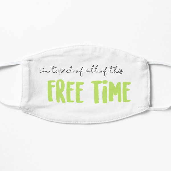 ruel free time sticker Flat Mask RB1608 product Offical ruel Merch